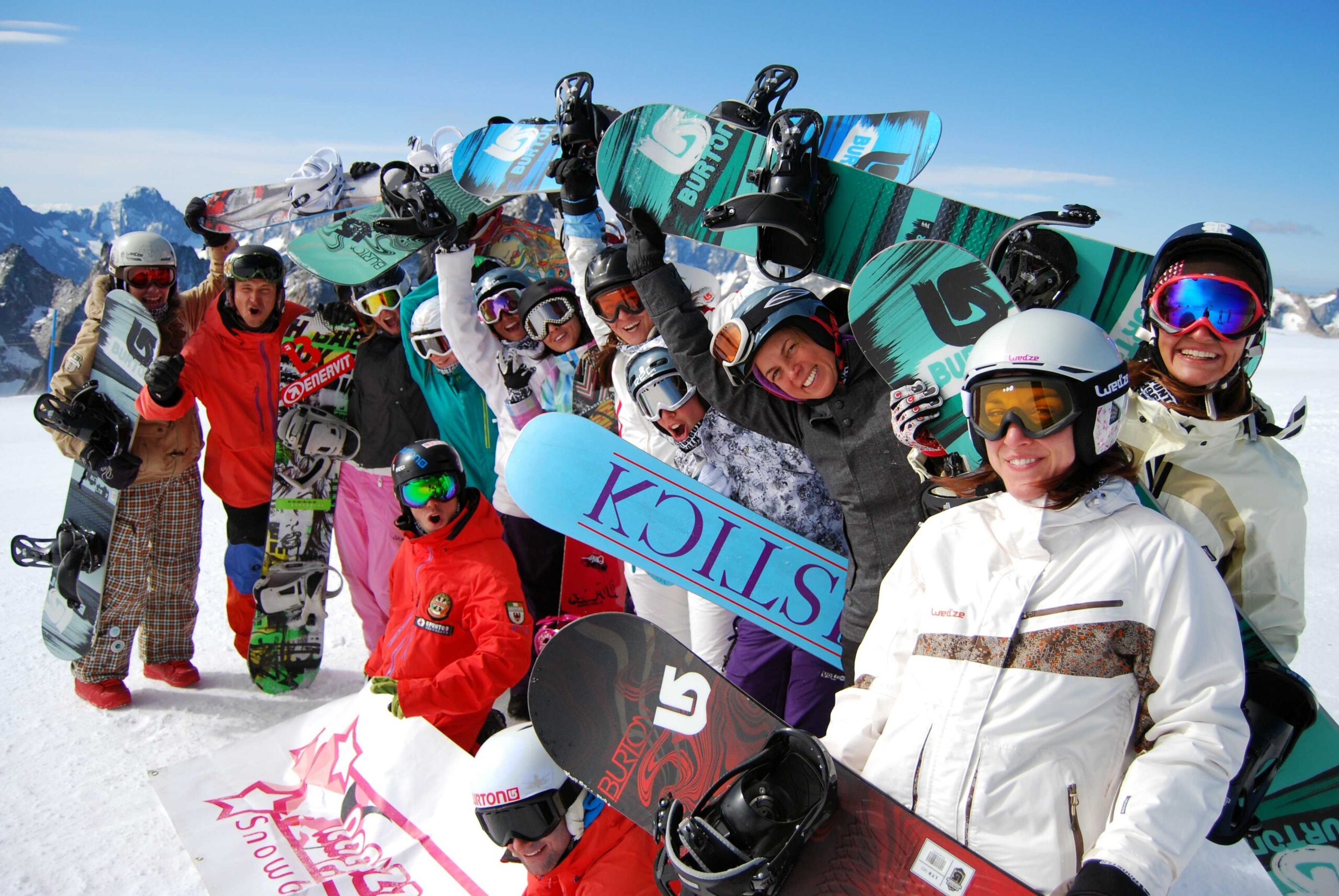 Uno snowboard camp solo per donne a Les Deux Alpes