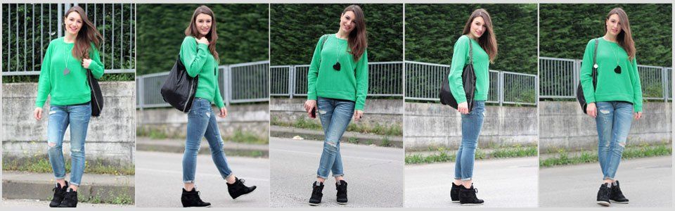 Il mio Outfit: Boyfriend Jeans e Sneakers con Zeppa