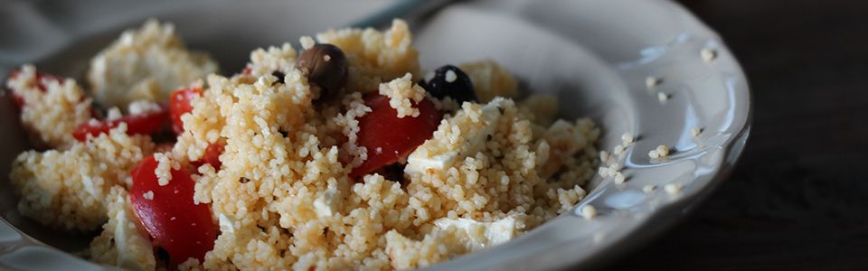 Cous Cous estivo alle olive taggiasche e pomodoro