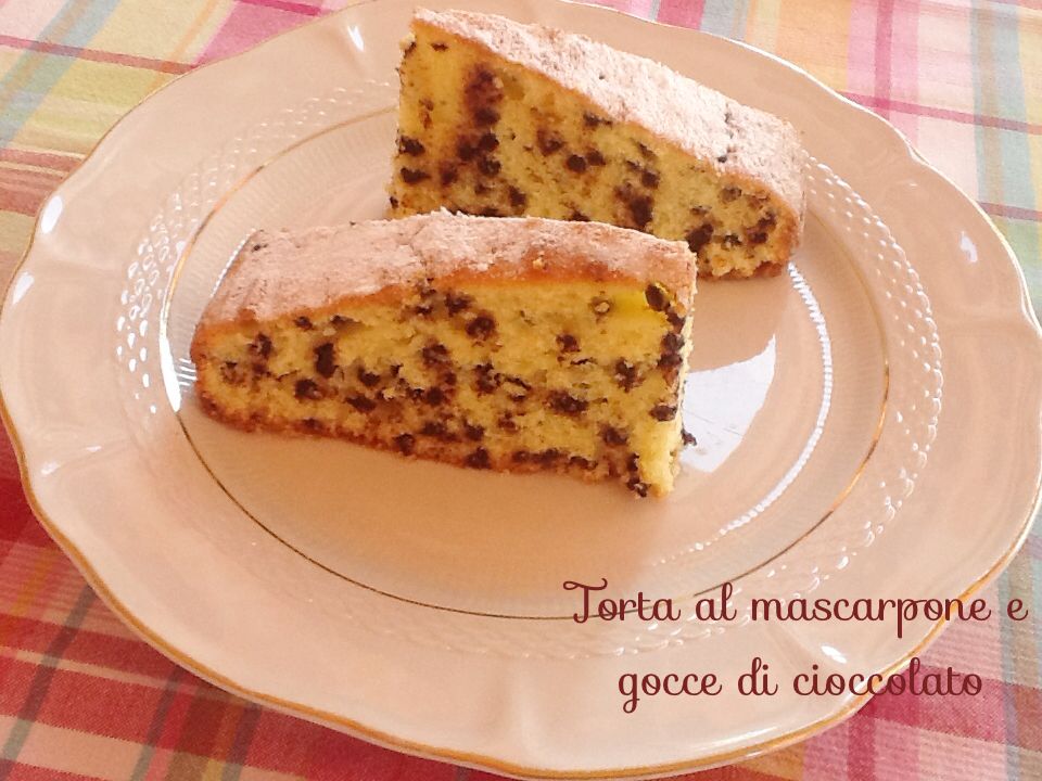 Torta al mascarpone e gocce di cioccolato