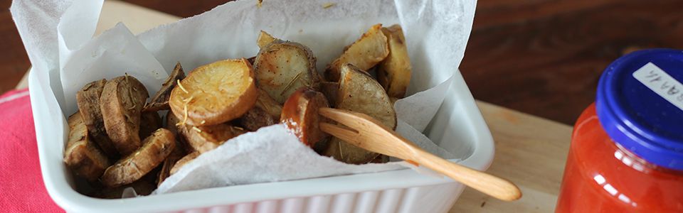 Ricetta vegana: Kumara al forno con la rubra