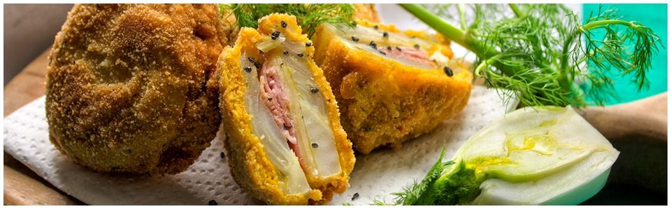 Finocchi in carrozza con prosciutto e fontina