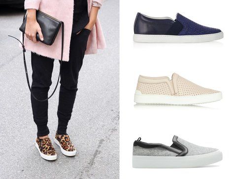 Slip-on. Dall'alto: le slip-on di Rag&Bone, Lanvin e Zara