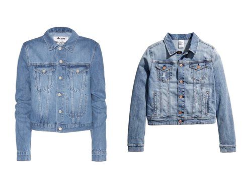 Le giacche di jeans di Acne Studio e H&m