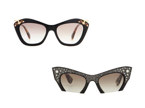 Gli occhiali da sole cat eye di Miu Miu