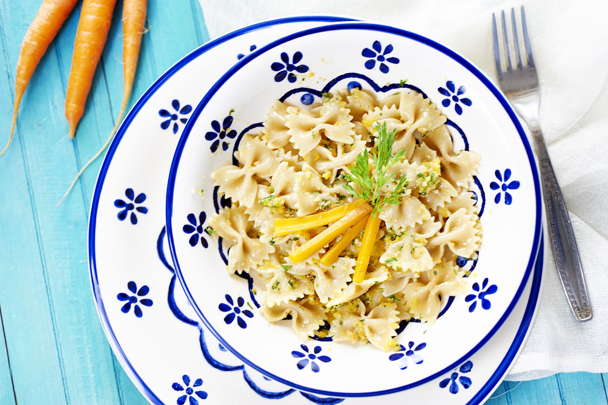 Farfalle al pesto di carote