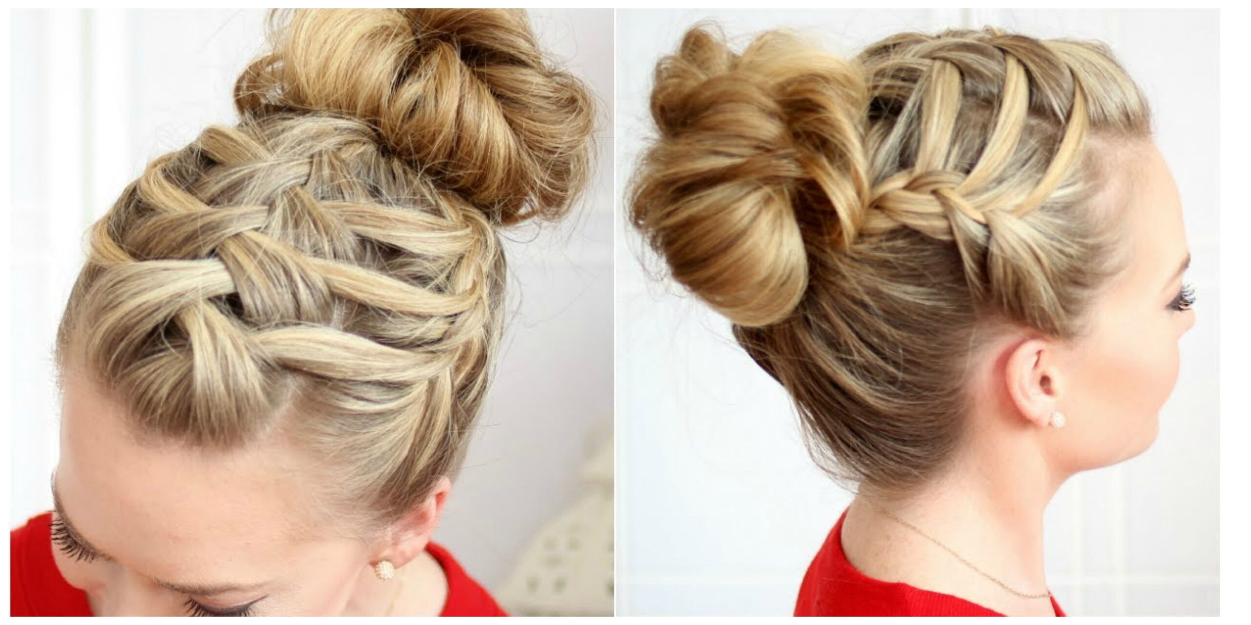 Hairstyle tutorial: tripla treccia alla francese con chignon