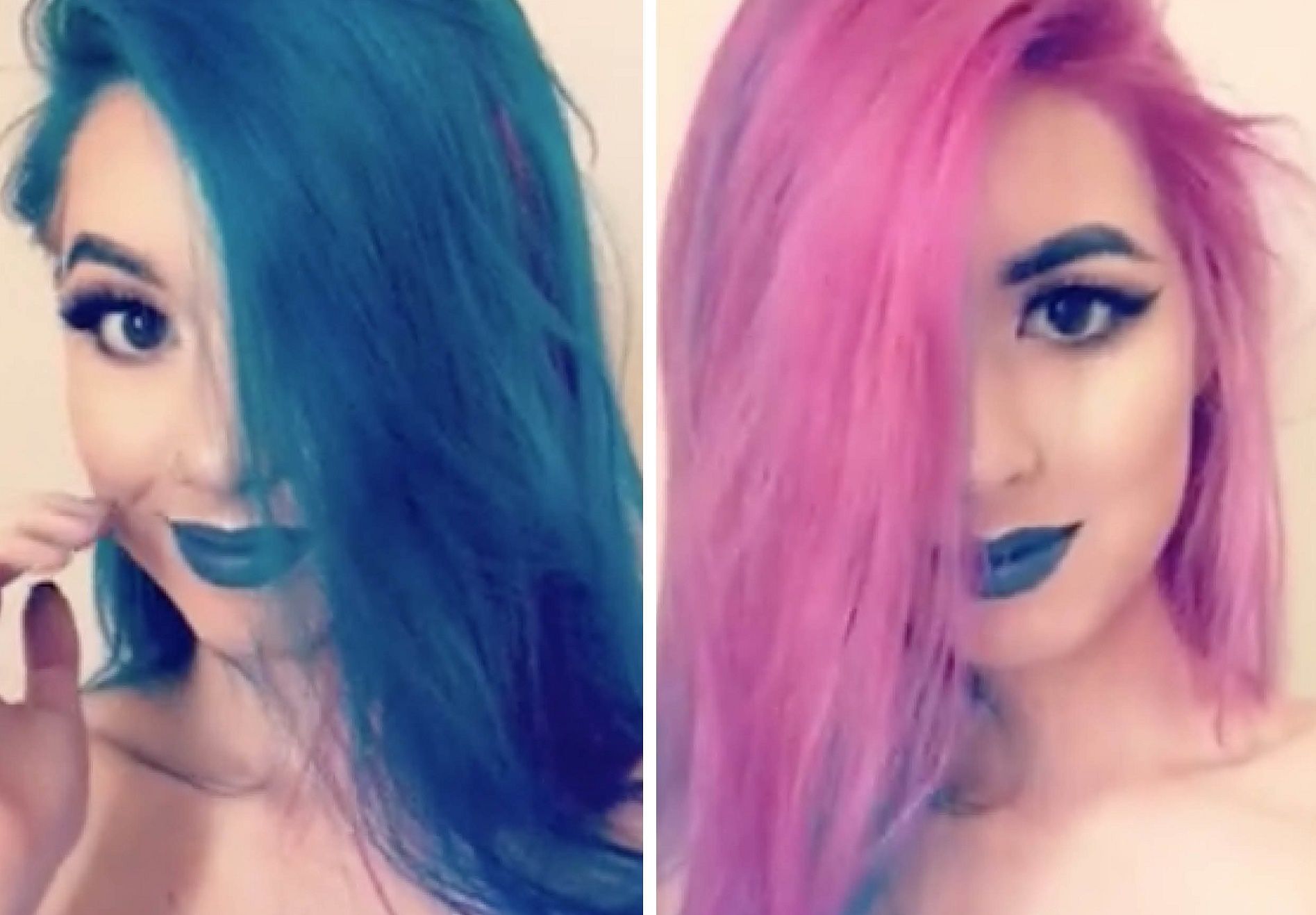 Come fa questa ragazza a cambiare colore di capelli in un secondo?