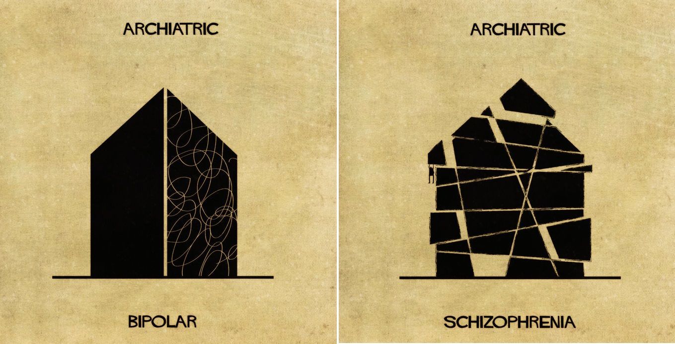 L’architettura per spiegare 16 malattie mentali