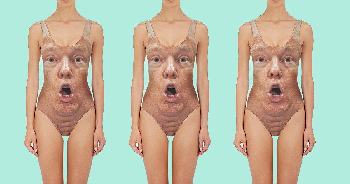 Indossereste mai il costume da bagno con la faccia di Donald Trump?