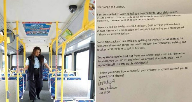 L’autista del bus da una lettera a un bambino e gli chiede di consegnarla a sua madre