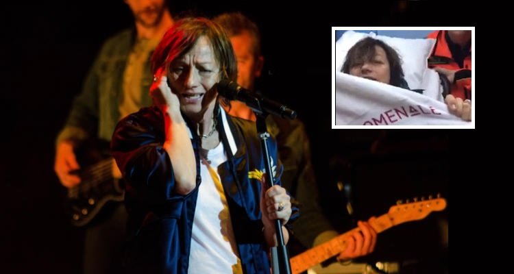 Paura per Gianna Nannini: cade dal palco e finisce in pronto soccorso