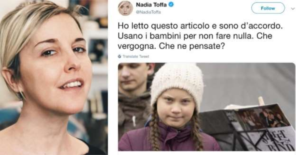 Nadia Toffa e il post su Greta Thunberg