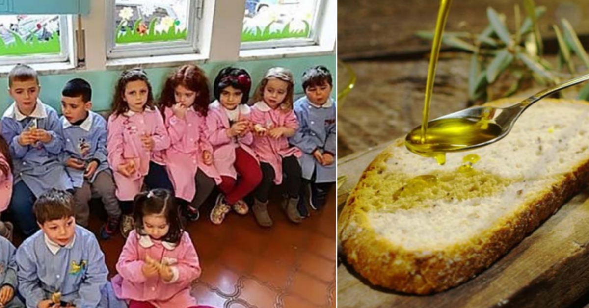 Pane e olio al posto delle merendine