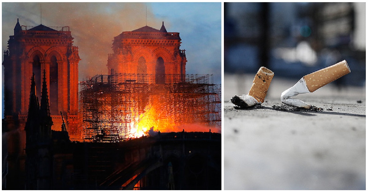 Notre Dame: gli operai fumavano