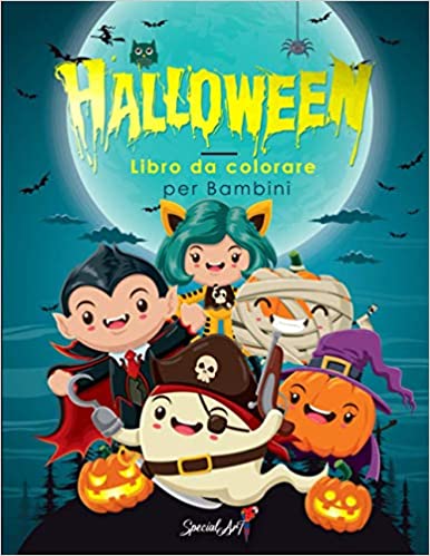 Halloween - Libro da colorare per bambini: più di 50 divertenti pagine da colorare con streghe, zucche, vampiri, scheletri