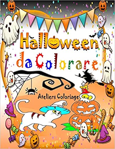 Halloween da colorare: Libri Halloween per bambini da 4 anni con una collezione di 40 immagini