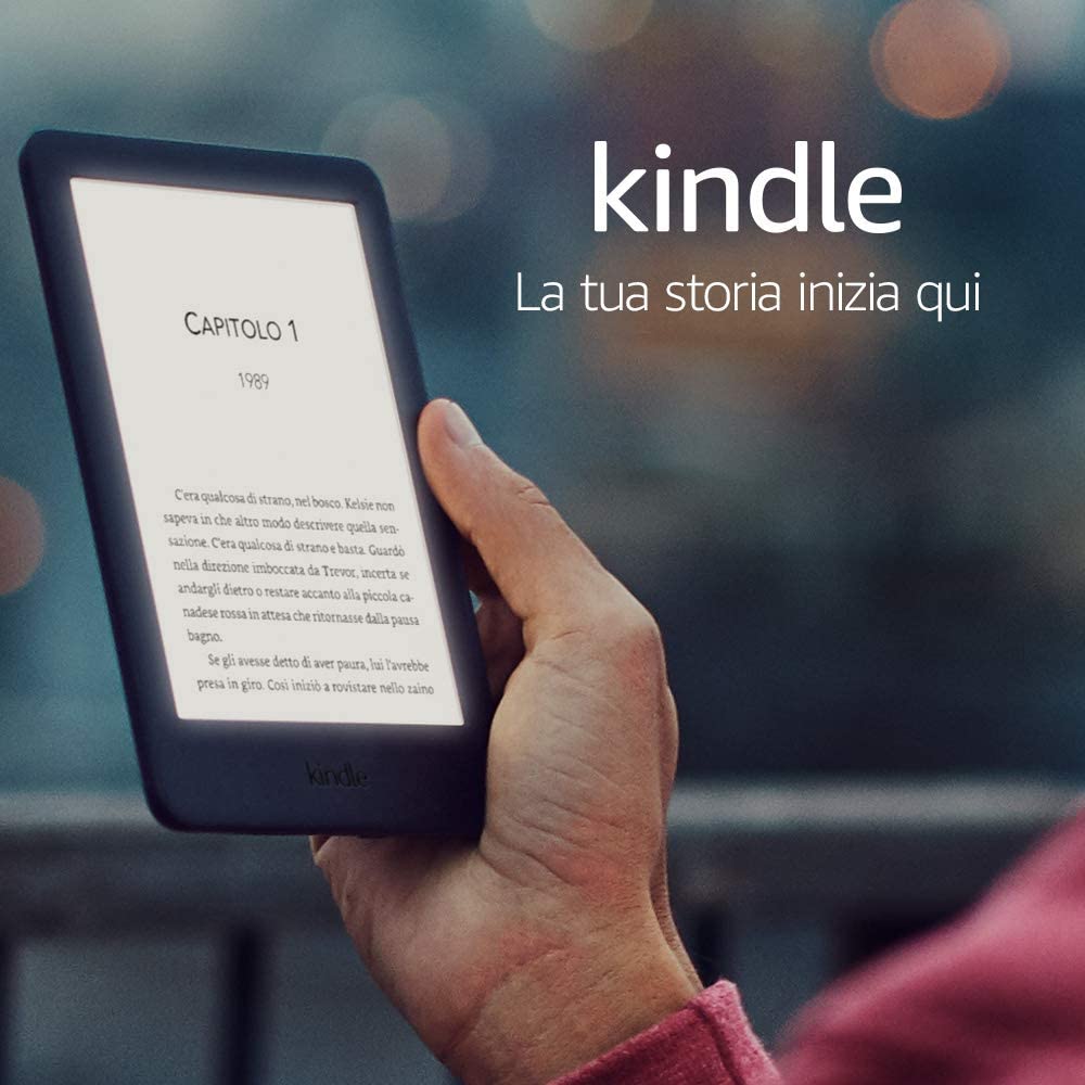 Kindle, now with integrated front light - With advertising - Black