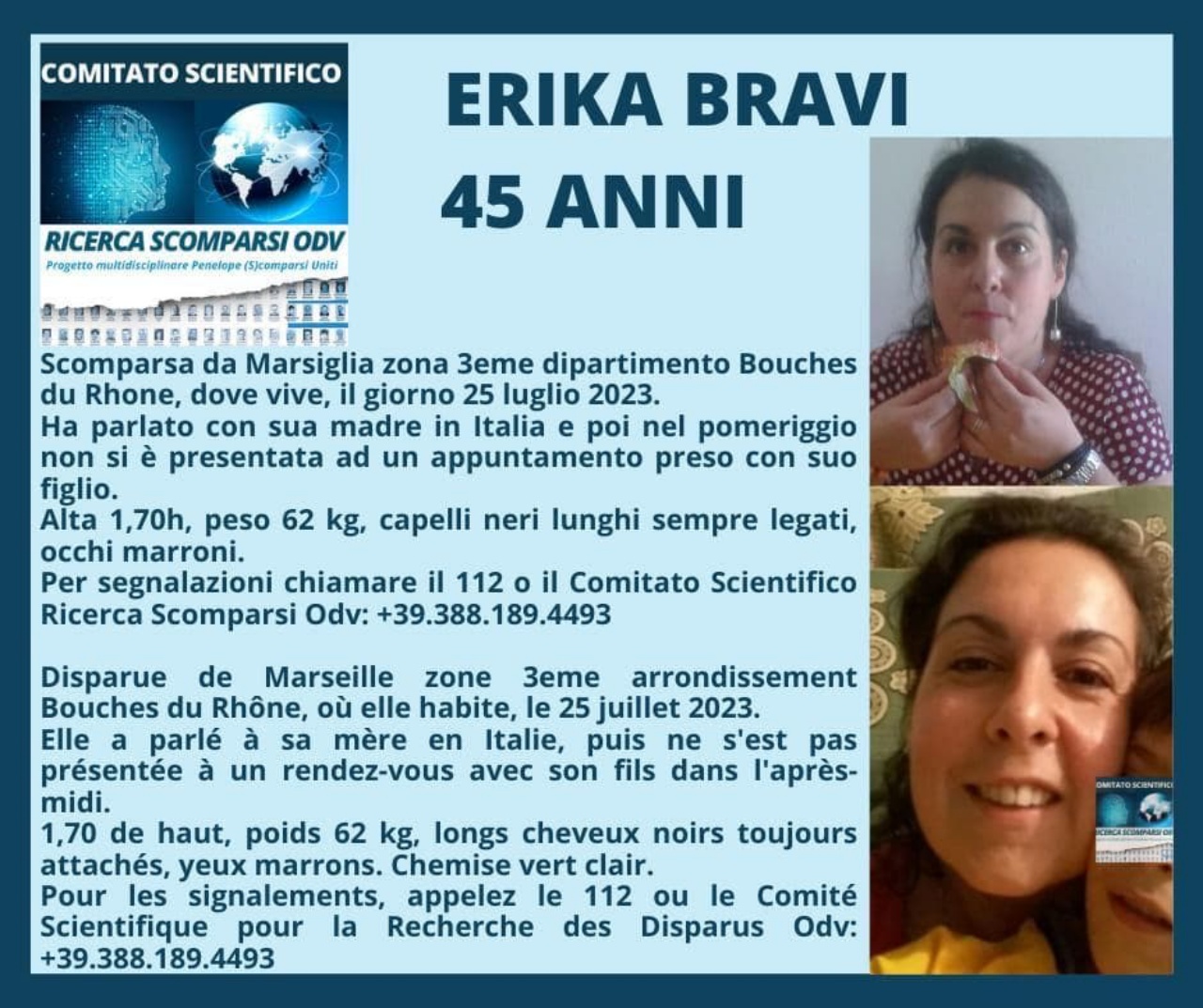 erika scomparsa