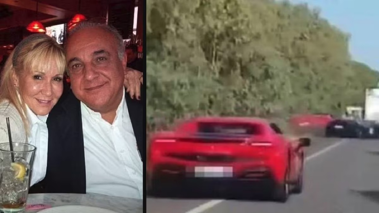 Ferrari contro un camper