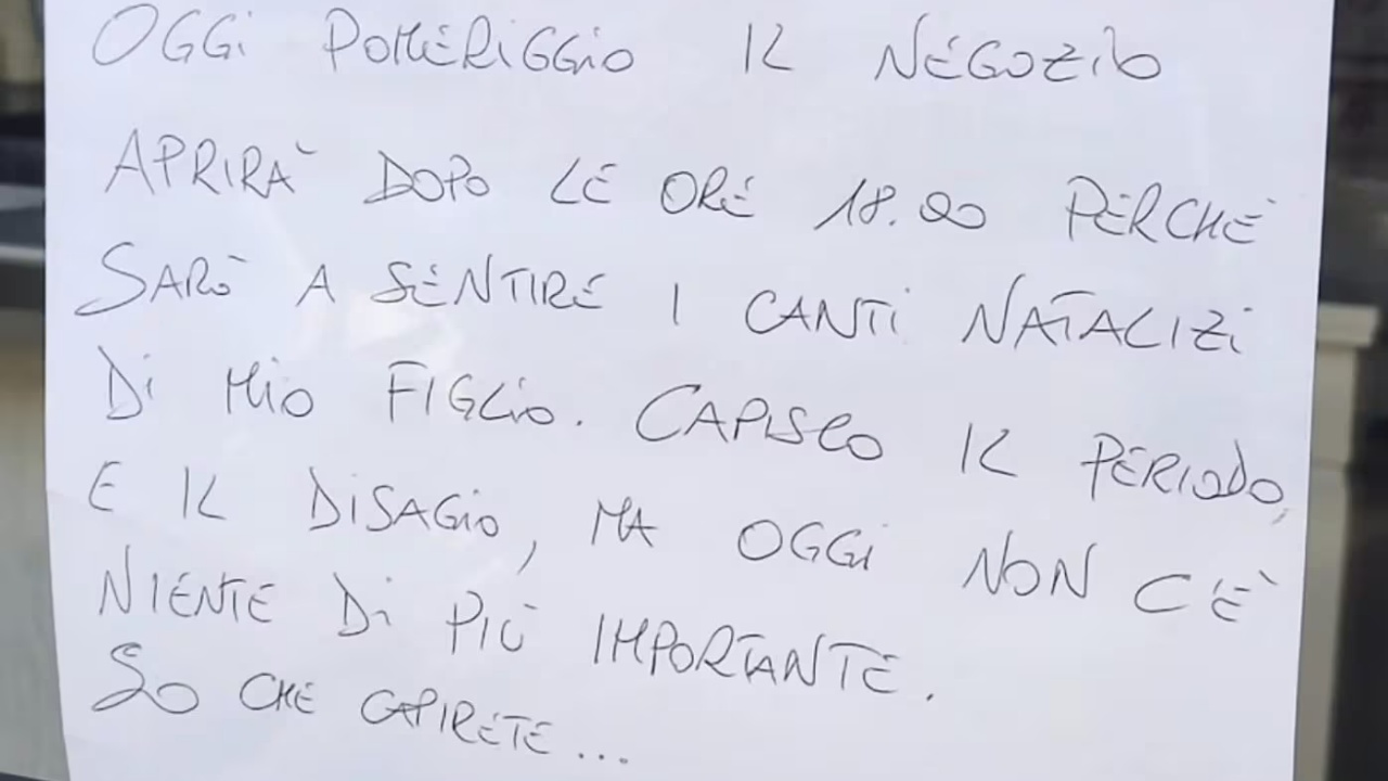 Davide Za biglietto recita figlio