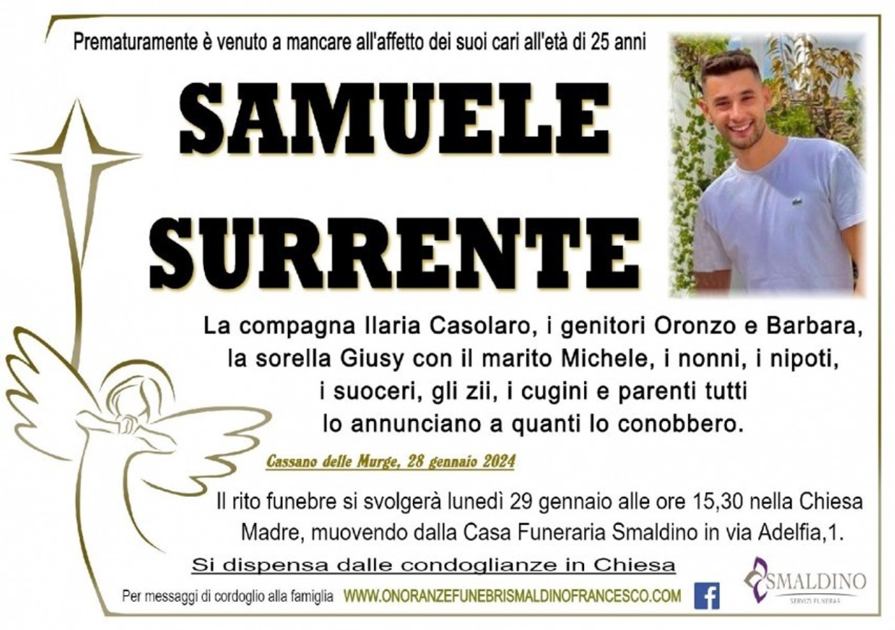 Samuele Surrente funeral