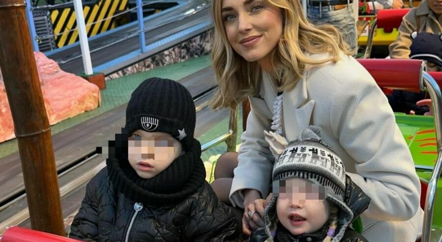 chiara ferragni con i figli