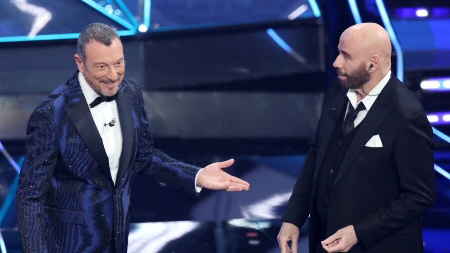 John Travolta al festival di Sanremo