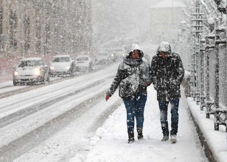 Maltempo in Italia, nevicate al Nord