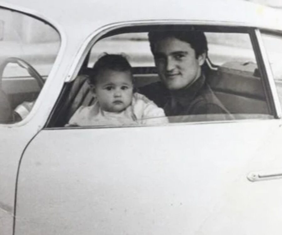 Monica Bellucci con il padre Pasquale