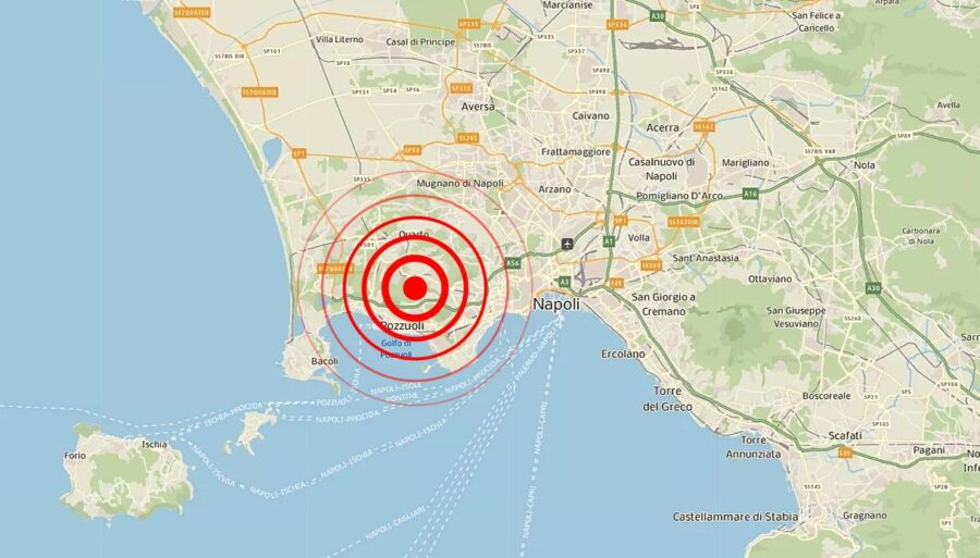 seismic swarm in the Phlegraean fields