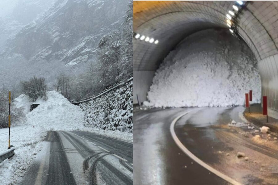 galleria chiusa dalla neve