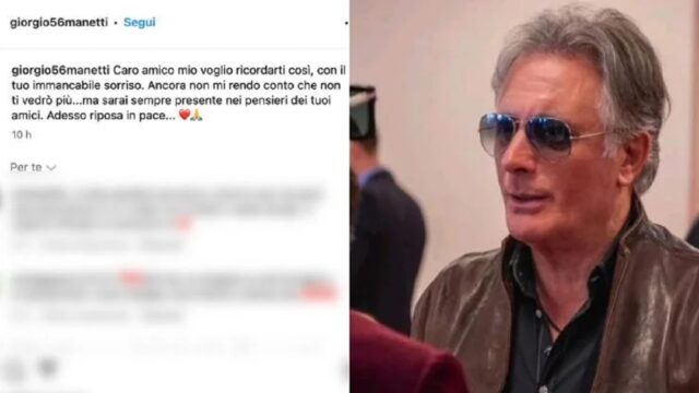 “Riposa in pace…” Grave lutto per Giorgio Manetti, colpito da una dolorosa perdita