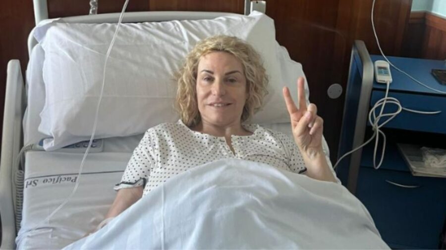 Antonella Clerici after surgery