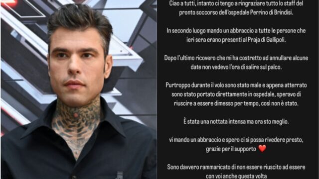 “Sono davvero rammaricato…” Le prime parole di Fedez dopo il ricovero: cosa ha dichiarato e come sta ora