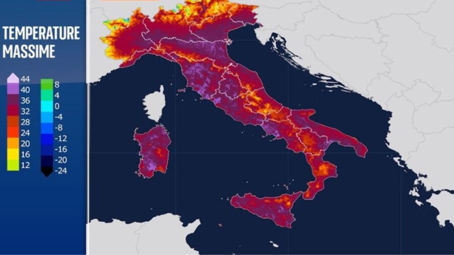 Ondata di caldo sull'Italia : previsti picchi oltre i quaranta gradi