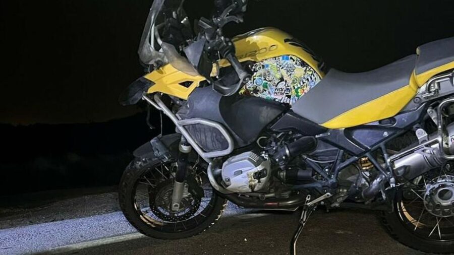 Motorcycle accident at night