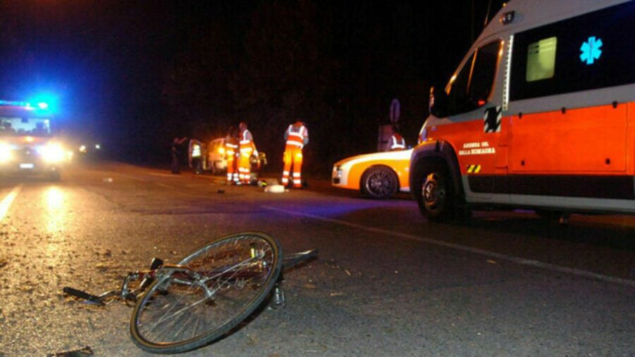 Incidente bicicletta; foto dall'archivio