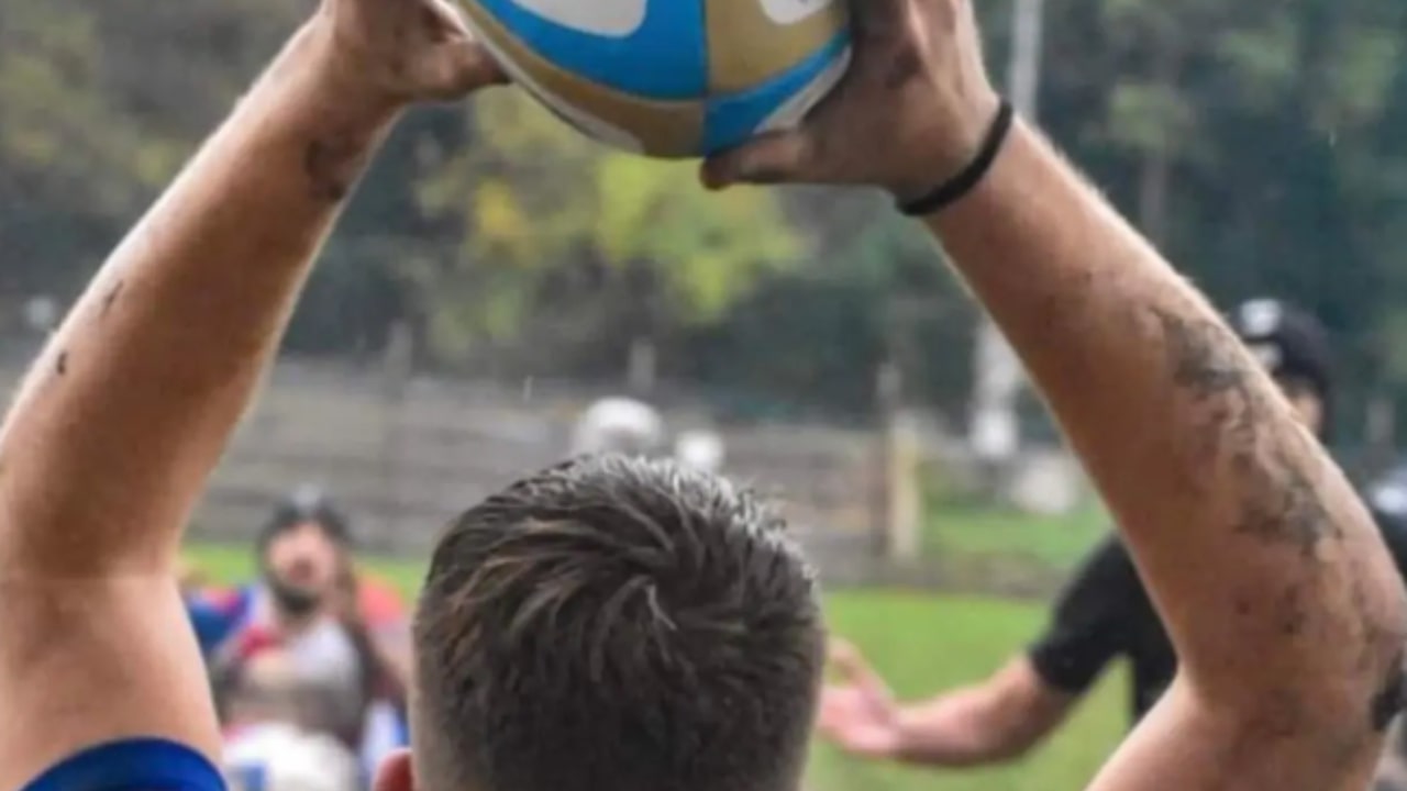 Rugby ball hits grandmother in the head