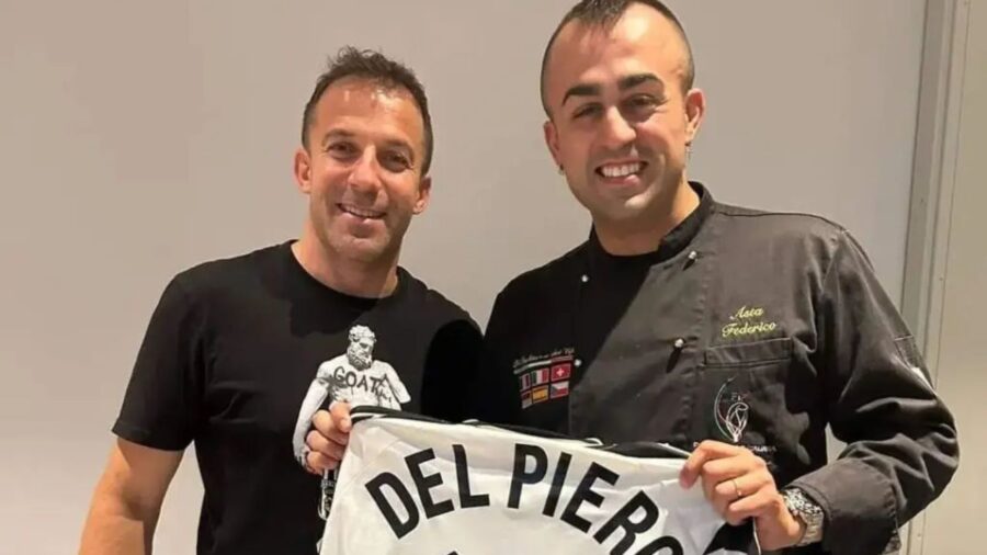 Del Piero con Federico Asta