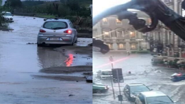 La Regione colpita dal maltempo, pericolosa bomba d’acqua investe la città: l’acqua trascina via le auto