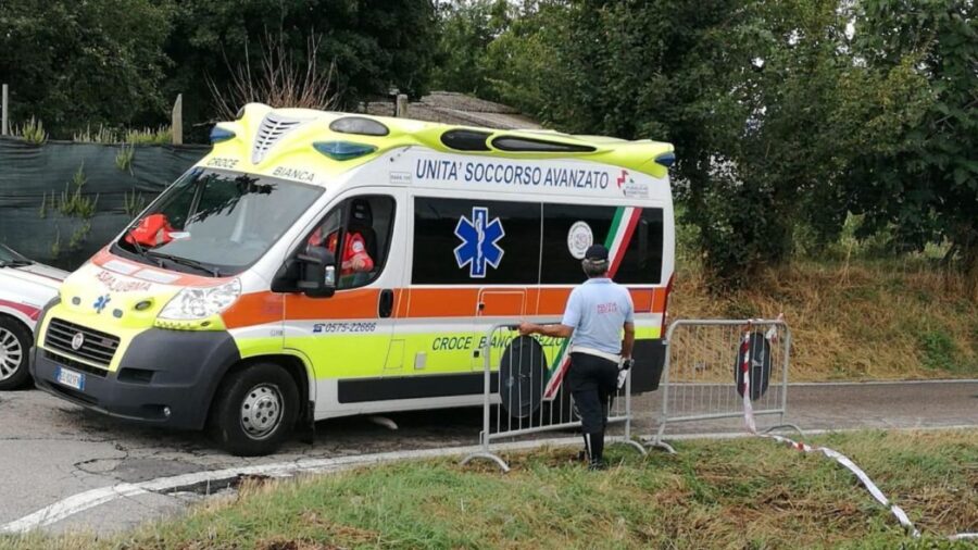 camino acceso, l'incidente di un uomo