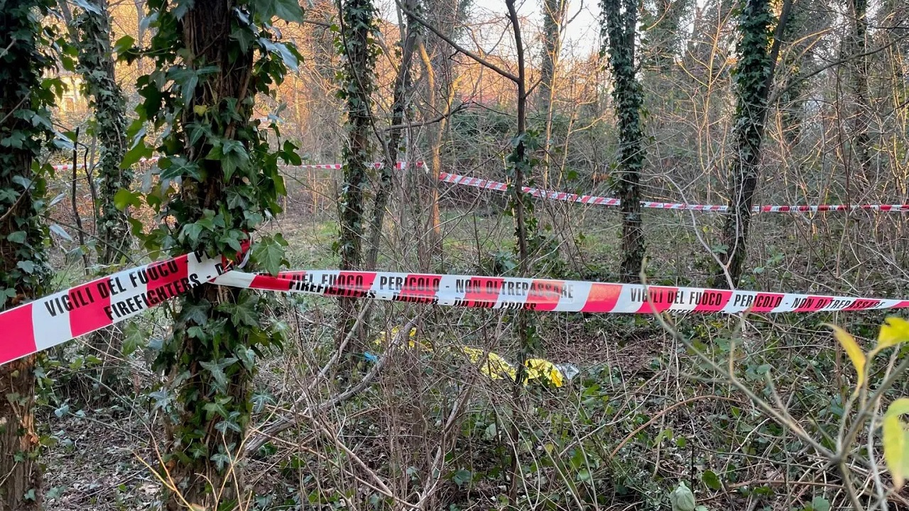 woodland bordering the place where the body was found